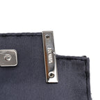 Sequin Paillettes Shiny Nappa Sex and the City Nano Maxi Buckle Baguette Charm Blue