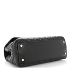 Caviar Quilted Small Coco Handle Flap Black