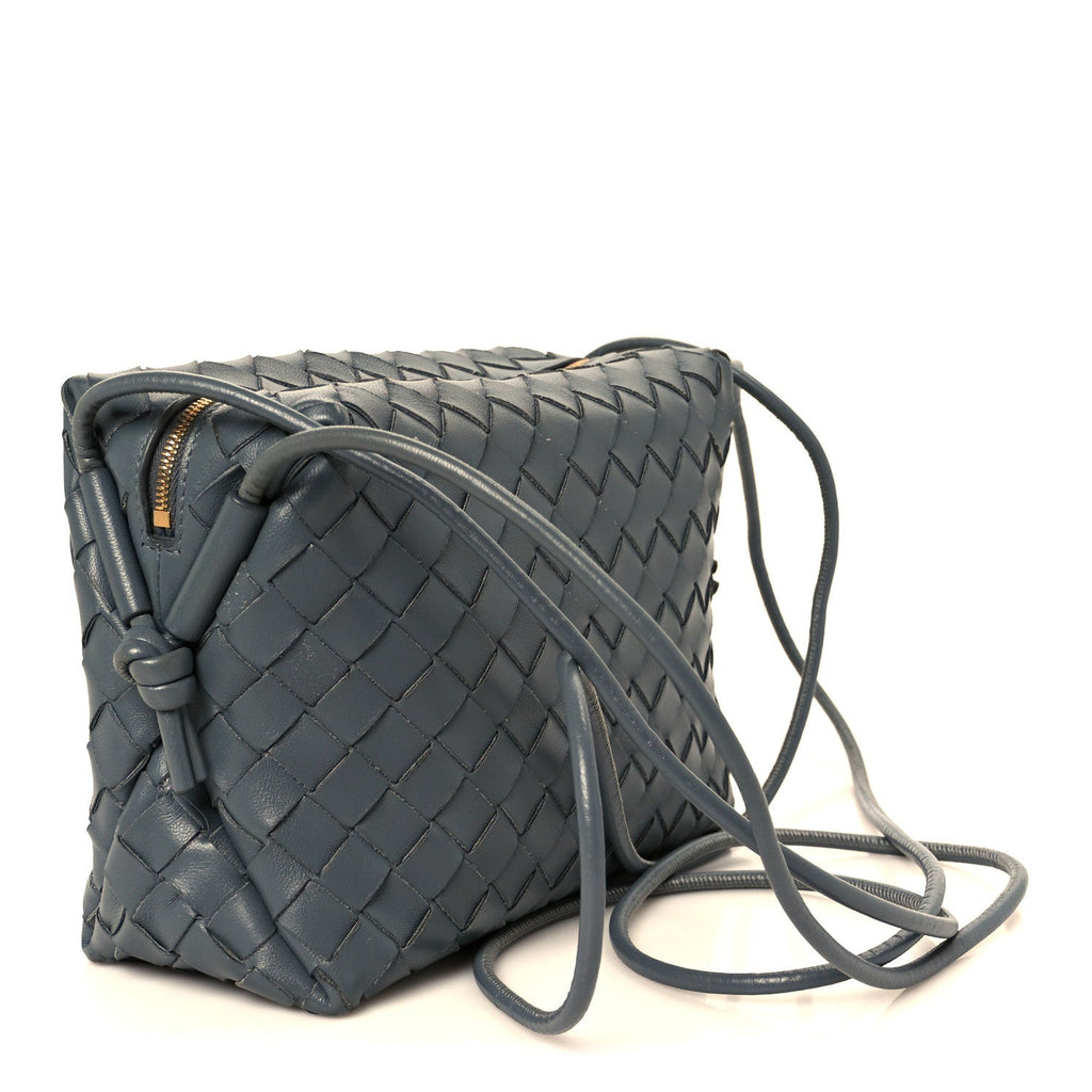 Nappa Intrecciato Small Loop Camera Bag Thunder