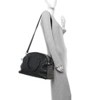 Calfskin Panettone Spiked Large Ranch Black