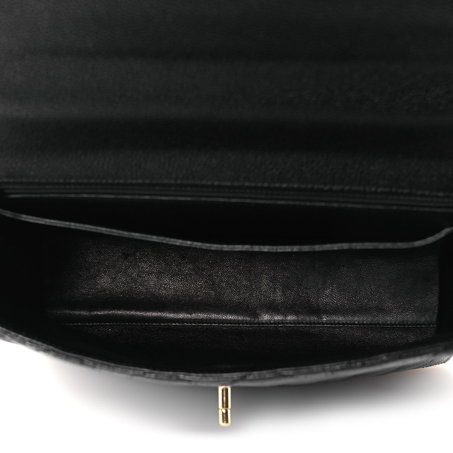 Caviar Quilted Jumbo Kelly Flap Black