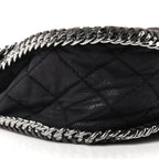Shaggy Deer Quilted Falabella Shoulder Bag Black