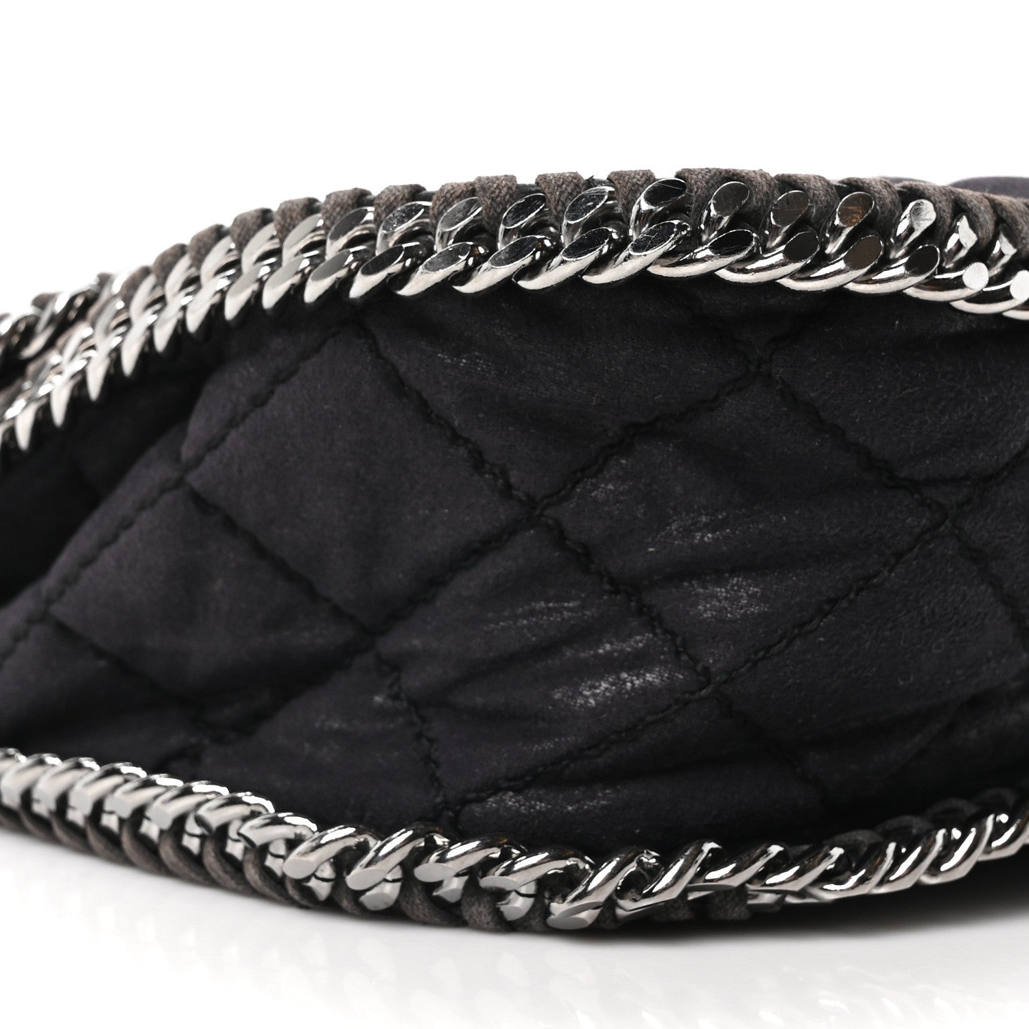 Shaggy Deer Quilted Falabella Shoulder Bag Black