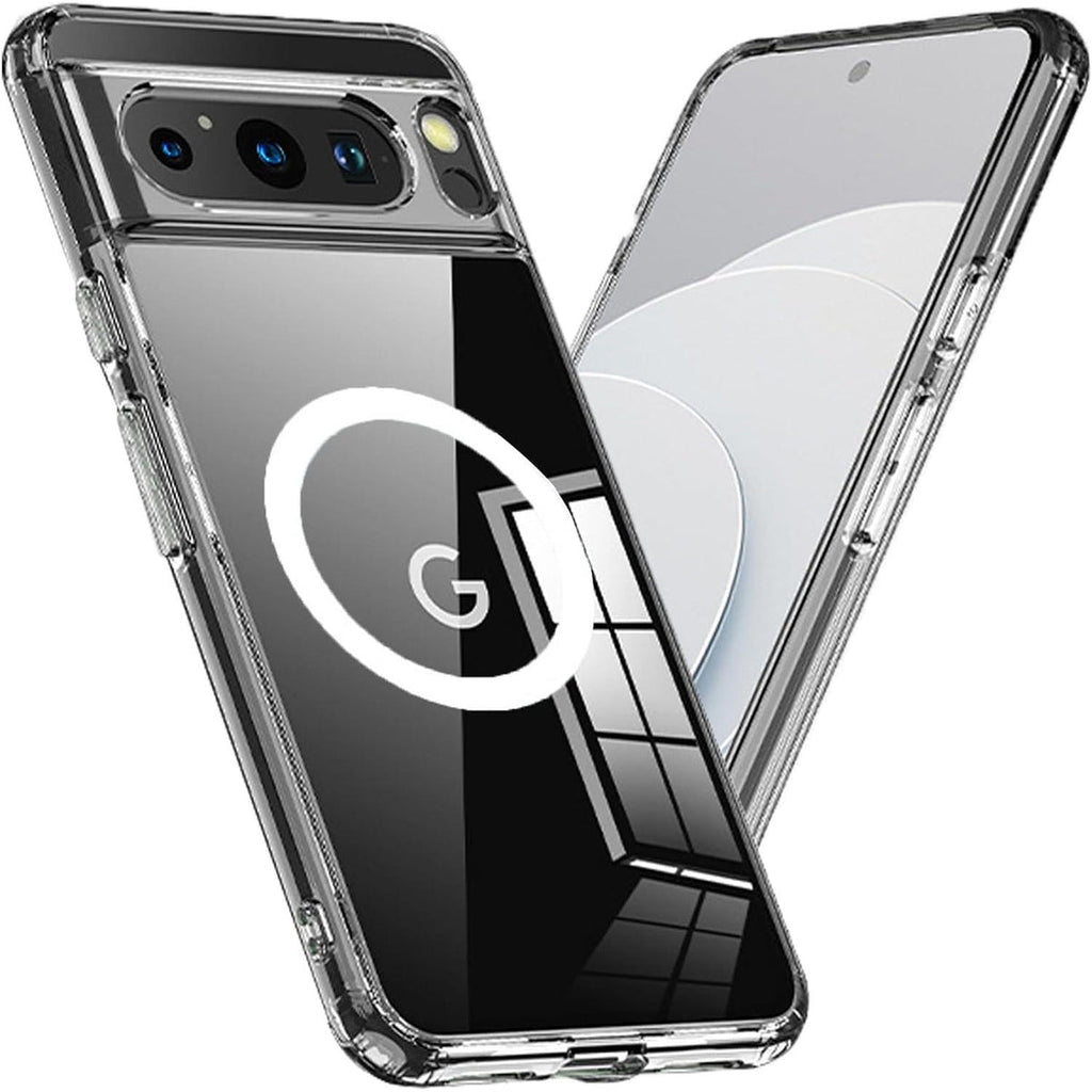 Entronix [Magnetic] Case Compatible with Pixel 9 Pro XL - [Hard Back] Slim Clear