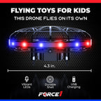 LED Hand Operated Drone for Kids or Adults - Hands Free Motion Sensor Mini Drones, Easy Indoor Flying Orb Ball Small UFO Toy for Boys and Girls (Red/Blue)