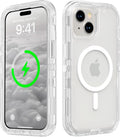 Entronix [Magnetic] Case Compatible with iPhone 15 - [Clear] Triple-Layer Heavy Duty Protection