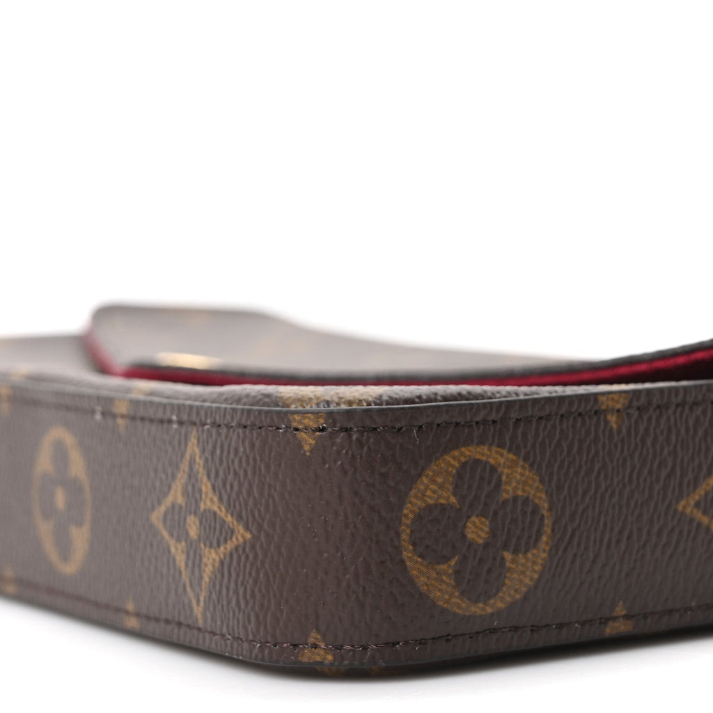 Monogram Pochette Felicie Chain Wallet Fuchsia