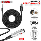 Microphone Dynamic Vocal Handheld Mic Cardioid Unidirectional Microfono w On Off Switch + XLR Audio Cable for Singing Karaoke Public Speaking & Parties - PM-286