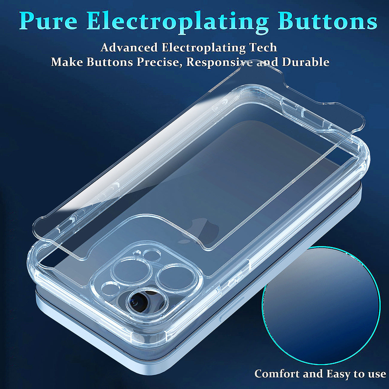 Reiko High Quality 2X Clean Pc And Tpu Bumper Case In Clear For Apple Iphone 14 Pro