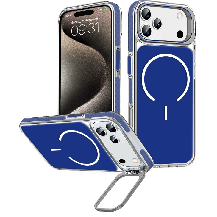 Entronix [Magnetic] Case Compatible with iPhone 17 Pro Max � Color Back w/ Camera Frame Stand & Rubber Edges