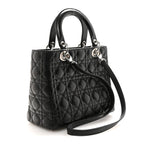 Lambskin Cannage Medium Lady Dior Black
