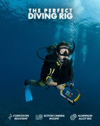 Movo GB-U80 Underwater Diving Rig for Action Cameras (XL Version)
