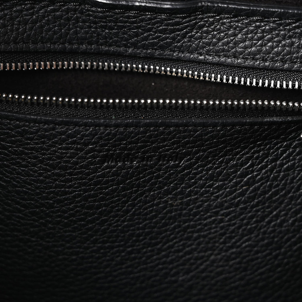 Supple Grained Calfskin Small Big Bag Black