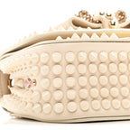 Calfskin Spikes Sweety Charity Shoulder Bag Beige