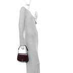 Patent Calfskin Mini Voltaire Top Handle Bag Dark Wine