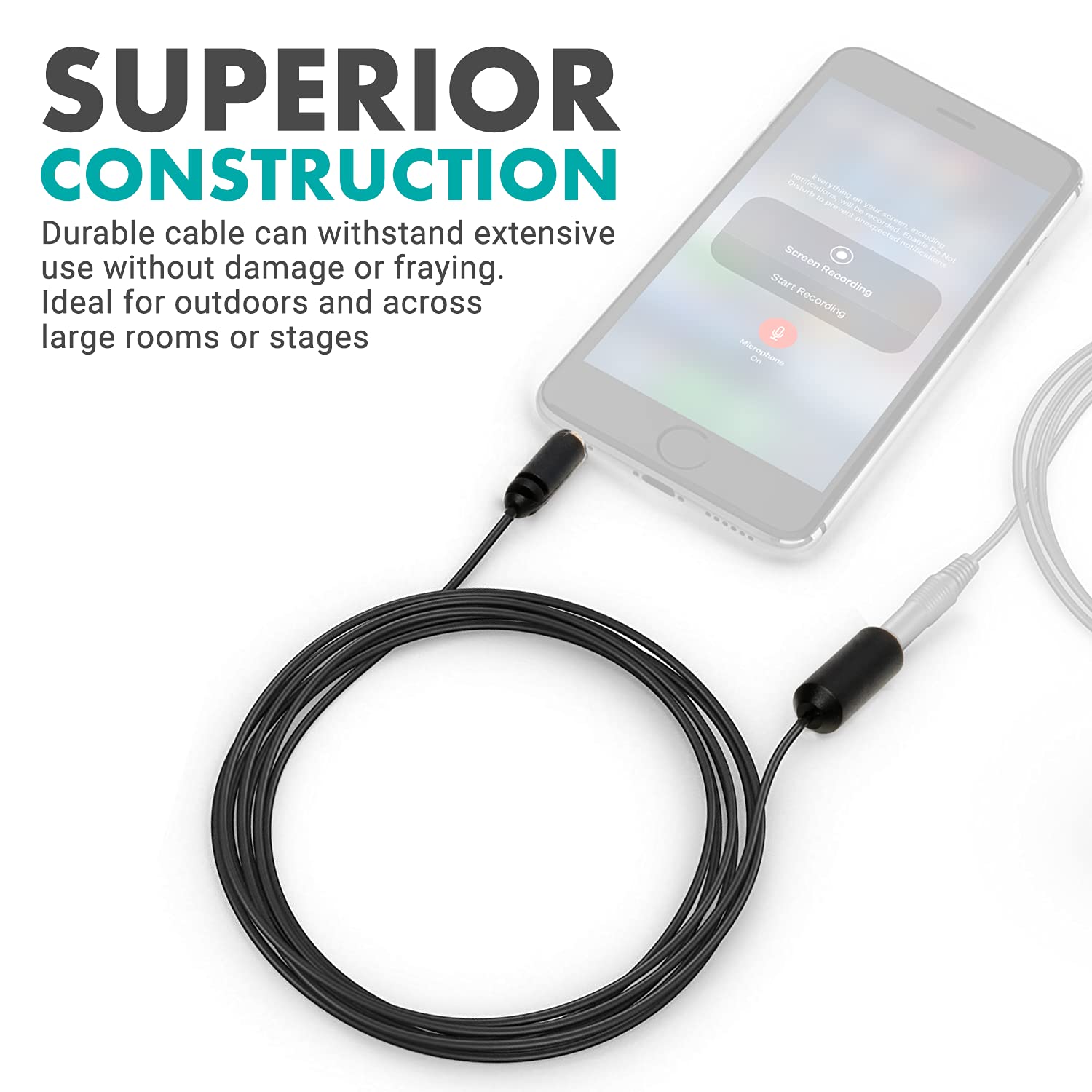 Movo PM10EC6 20ft TRRS F3.5mm to TRRS M3.5mm Cable