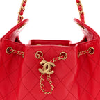 Caviar Quilted Mini Chanel 25 Handbag Red