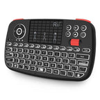Mini Wireless Bluetooth Dual Mode Keyboard with Touchpad, Blacklit Portable Wireless Keyboard with 2.4G USB Dongle for Smartphone,PC