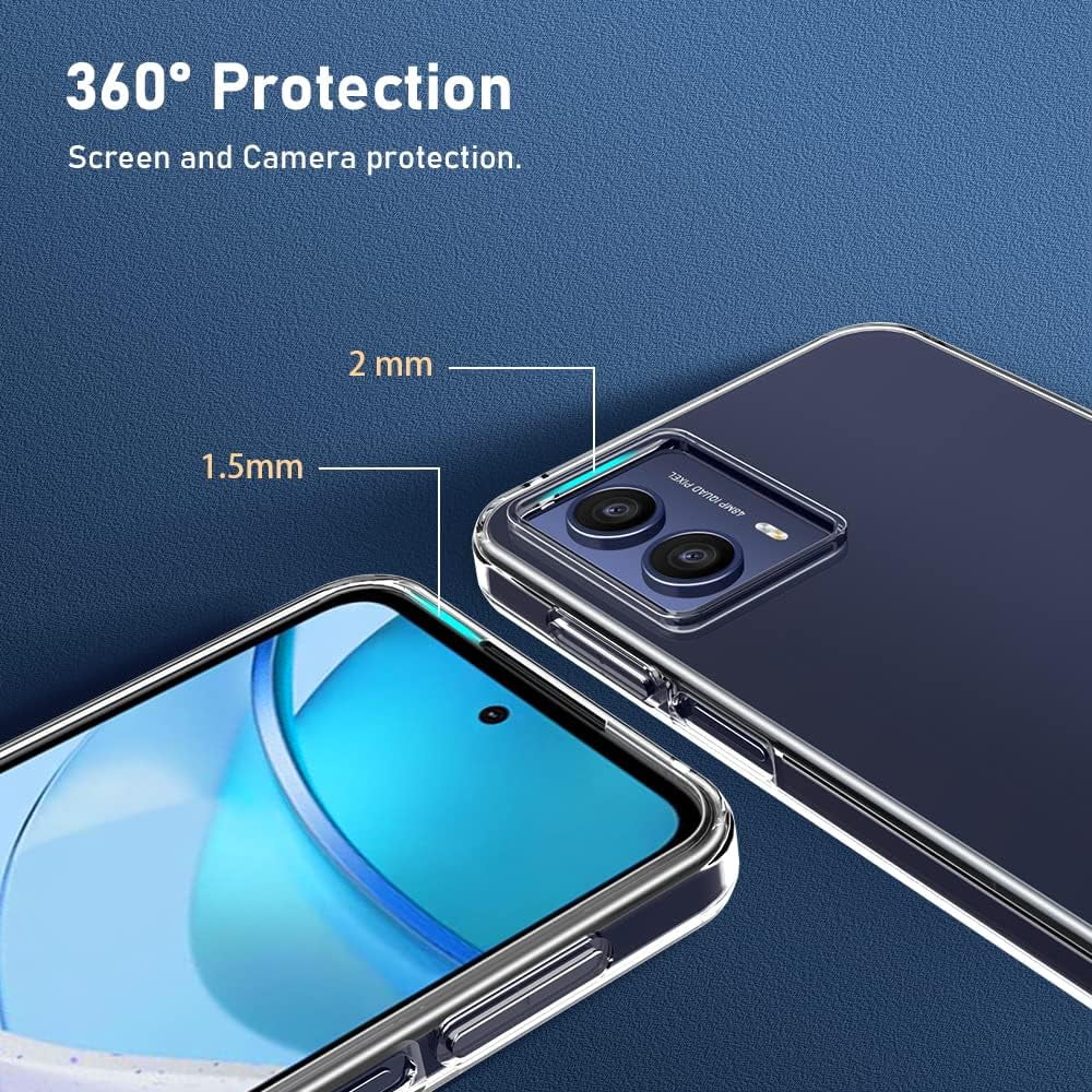 Entronix Case Compatible with Moto G Power 2024 - [Hard Back] Clear Cover