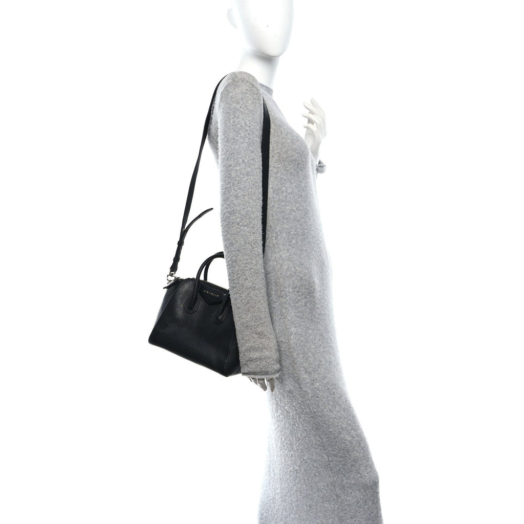 Sugar Goatskin Mini Antigona Black
