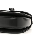 Moire Fabric Calfskin Rhinestone Monogram Monochrome Mini Bamboo 1947 Top Handle Chain Bag Black
