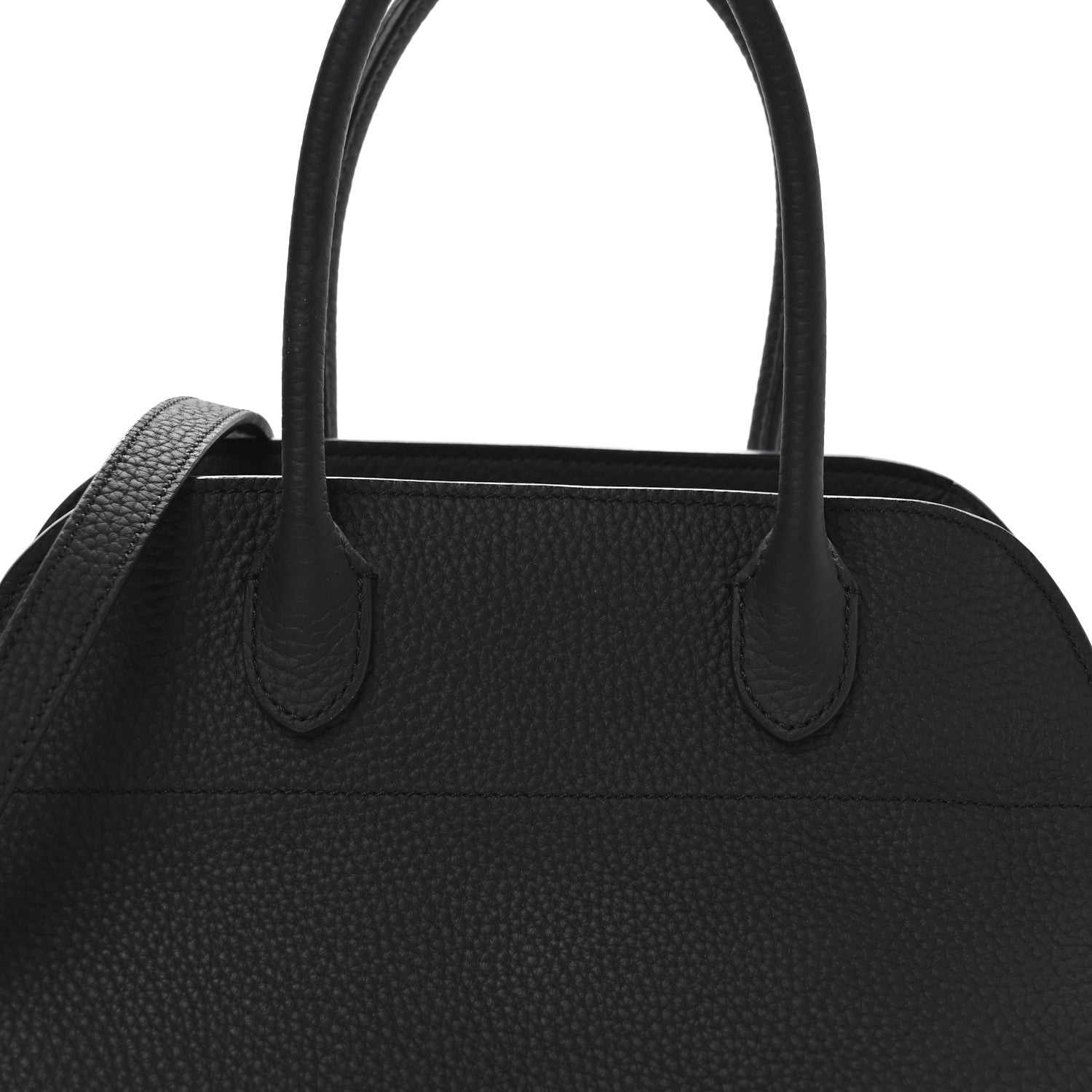Grained Calfskin Soft Margaux 10 Bag Black