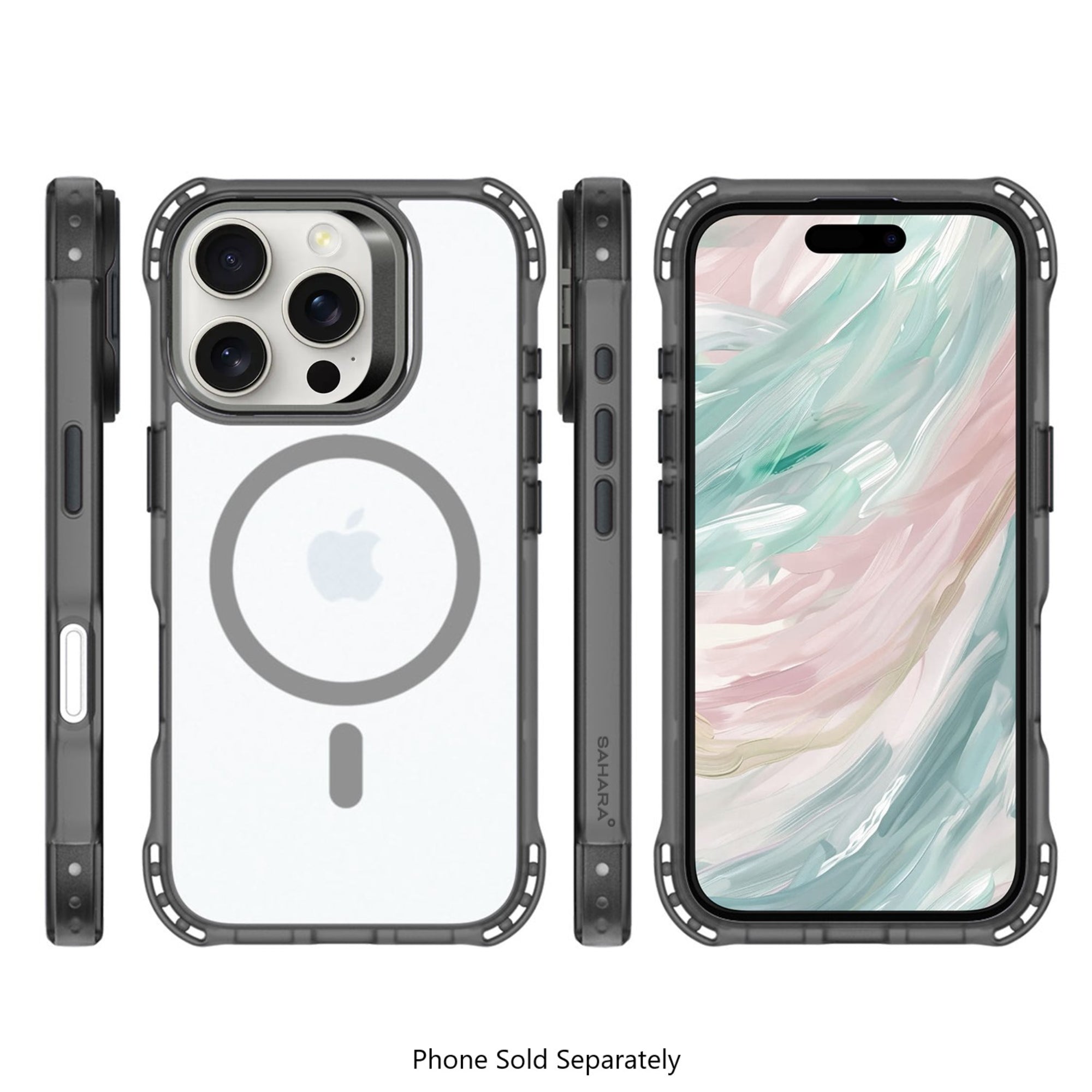 SAHARA - Venture Series Clear Rebound Case with Kickstand - Apple iPhone 16 Pro Max
