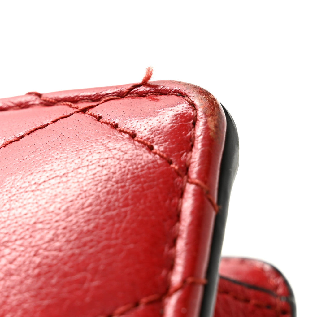 Shiny Buffalo Quilted Darley Shoulder Bag Red