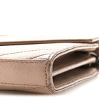 Grain De Poudre Matelasse Chevron Monogram Chain Wallet Taupe