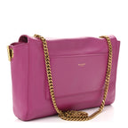 Smooth Calfskin Suede Medium Reversible Monogram Kate Satchel Rose Rubis