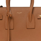 Grained Calfskin Small Sac De Jour Saddle Brown
