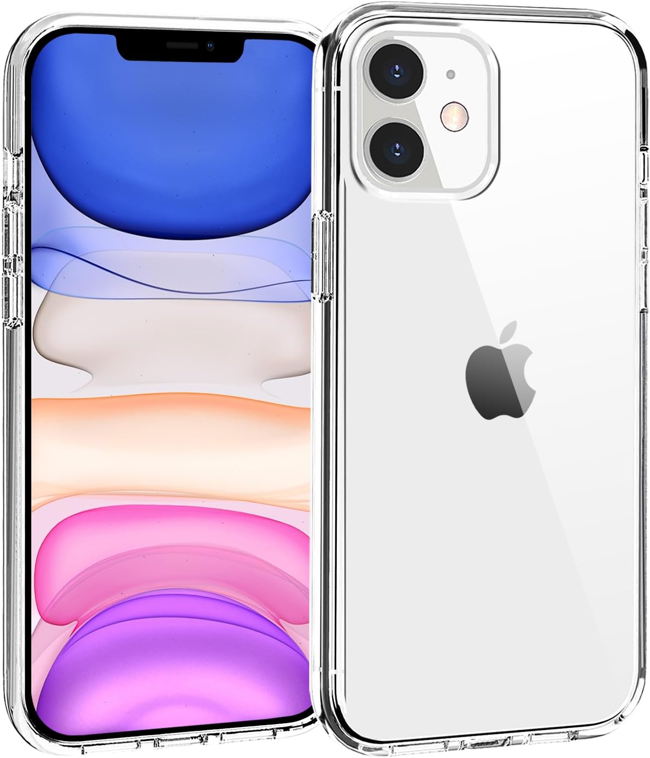 Entronix Case Compatible with iPhone 12 Mini - [Hard Back] Thick Clear