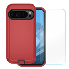 Entronix Bundle Compatible with Pixel 9 Pro XL - Heavy Duty Case & 1 Clear Screen Protector