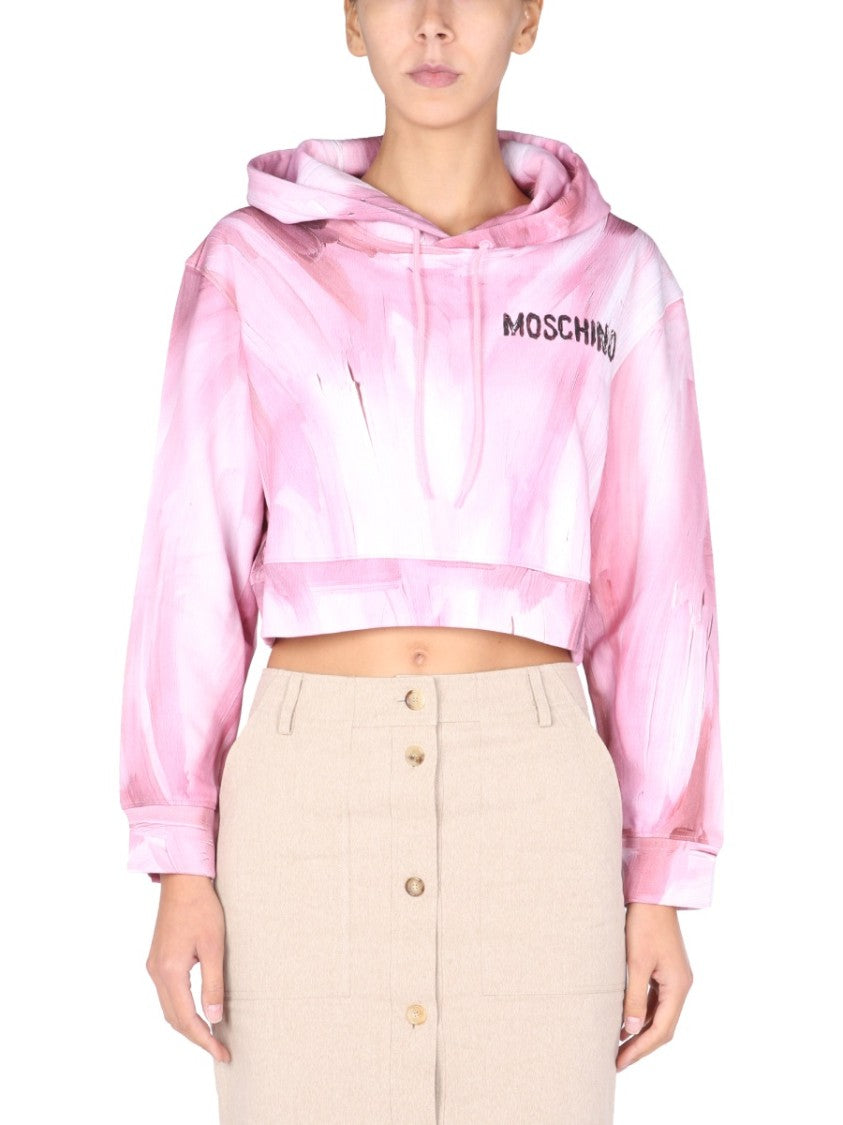 "Art Theme" Cropped Sweatshirt