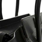 Drummed Calfskin Micro Luggage Black