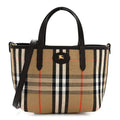 Grainy Calfskin Mini Reversible Tote Peat Sand