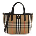 Grainy Calfskin Mini Reversible Tote Peat Sand