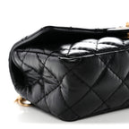 Aged Calfskin Quilted 2.55 Reissue Chain Waist Bag Black