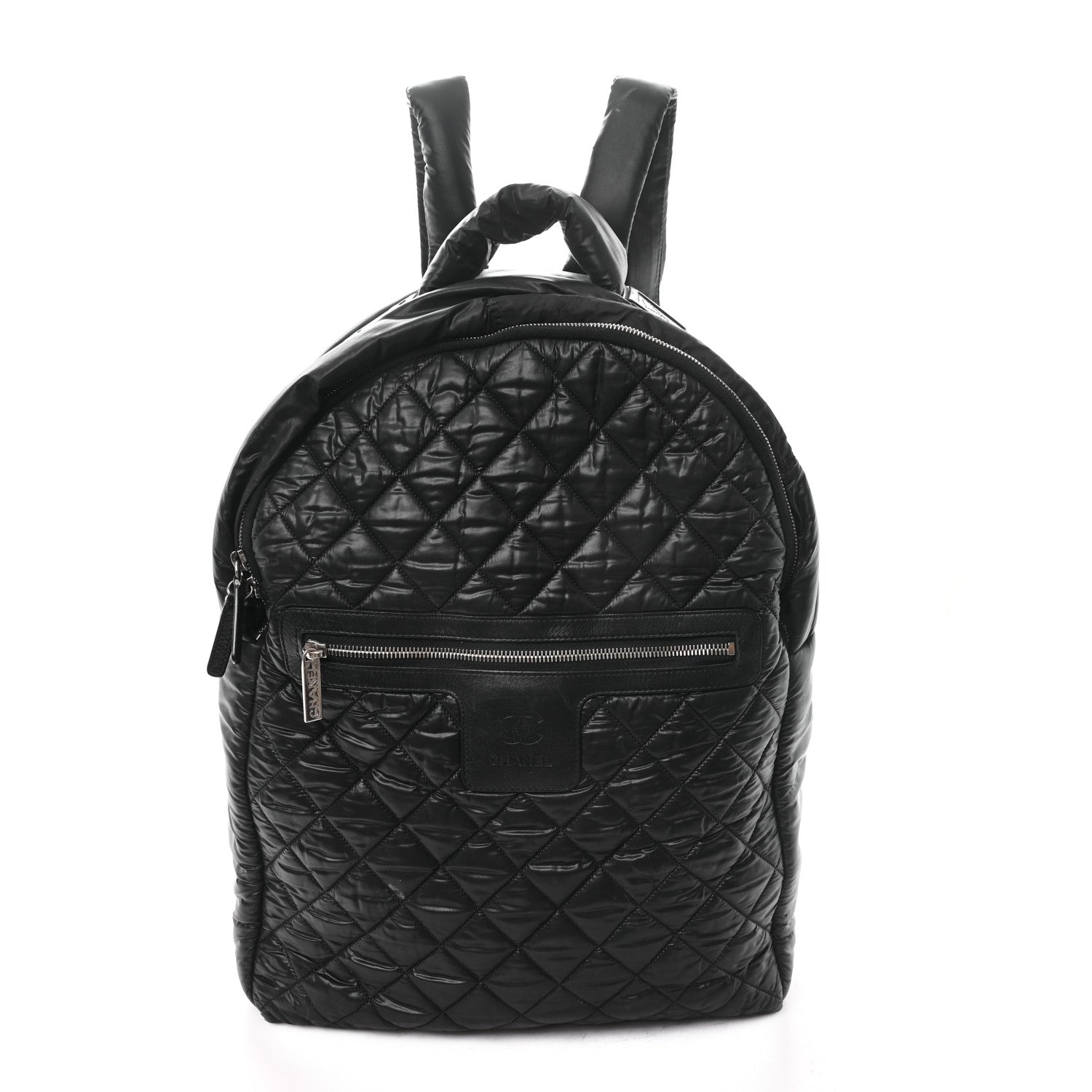 Nylon Quilted Coco Cocoon Backpack Black