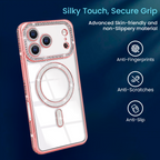 Entronix [Magnetic] Case Compatible with iPhone 17 Pro - [Clear Back] Luxury Diamonds