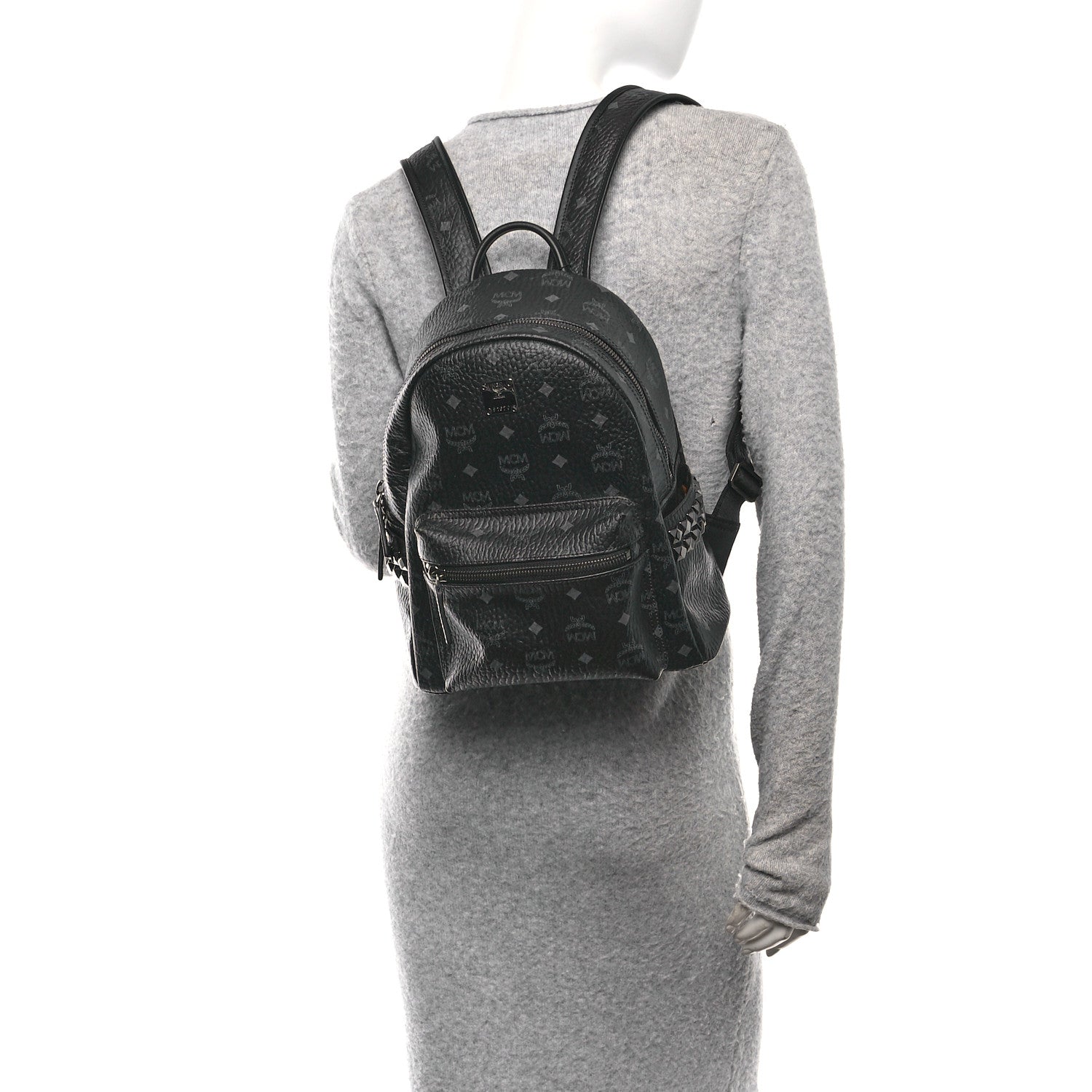 Visetos Medium Side Studs Stark Backpack Black