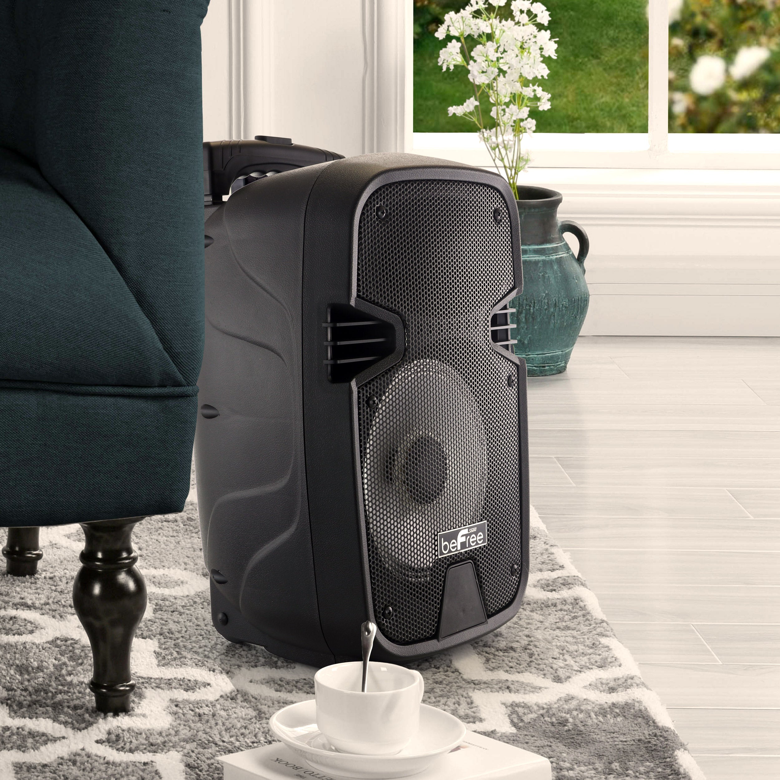 8 Inch 400 Watts Bluetooth Portable Party Speaker with USB, SD Input and Reactive Lights