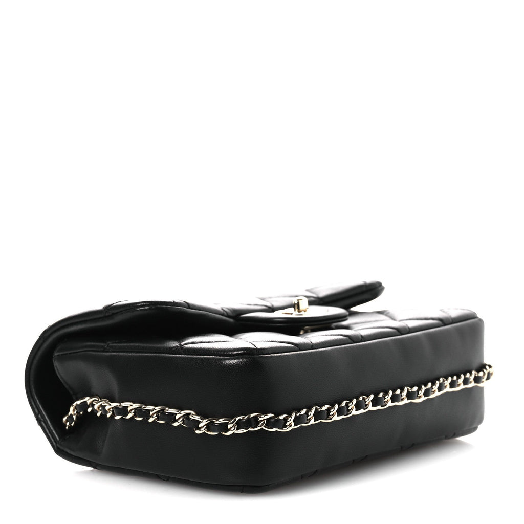 Lambskin Quilted Small My Precious Flap Black