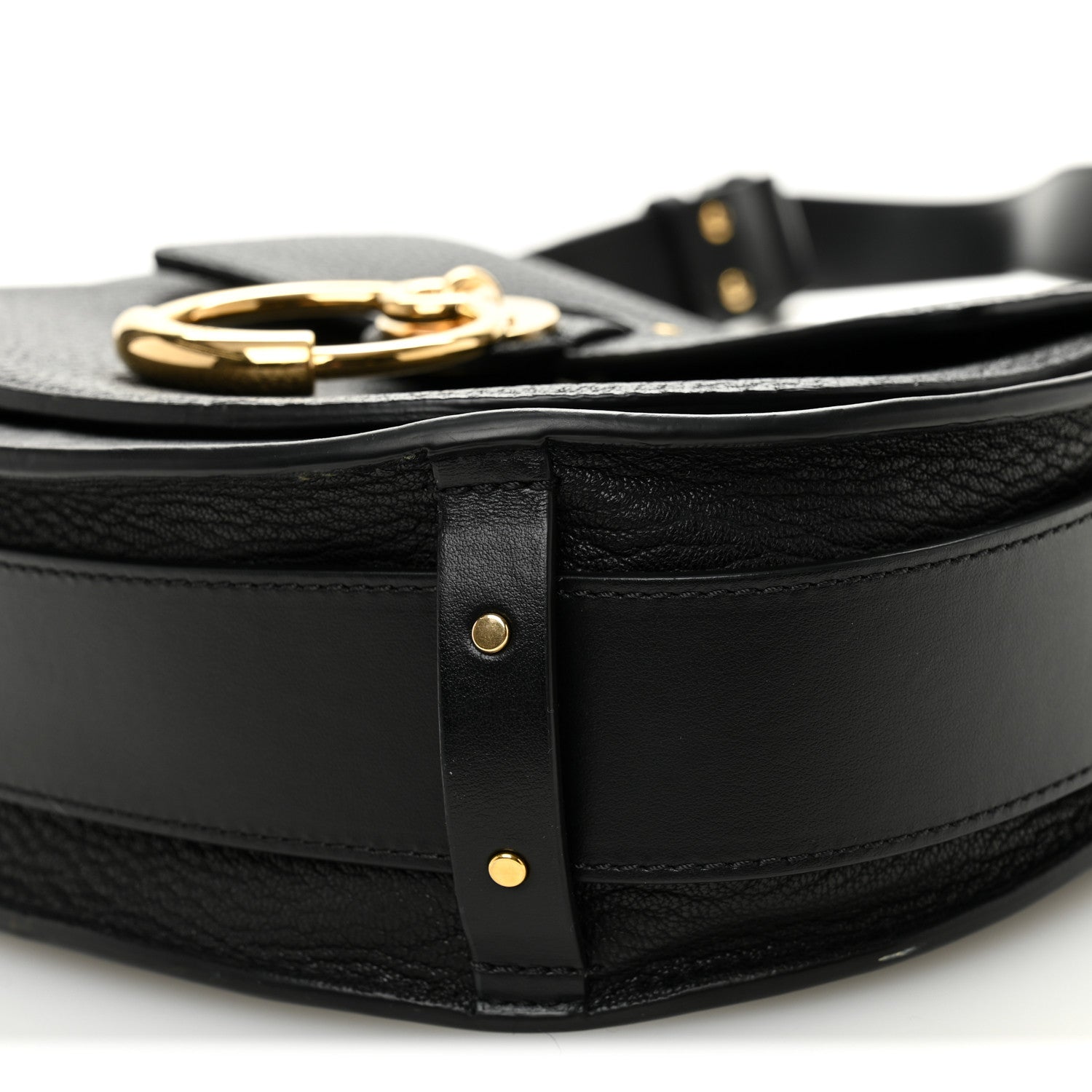 Grained Calfskin Large Tess Bag Black