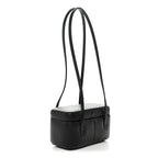 Shiny Caviar Preppy Coco Long Vanity With Strap Black