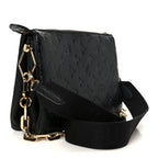 Lambskin Embossed Monogram Coussin PM Black
