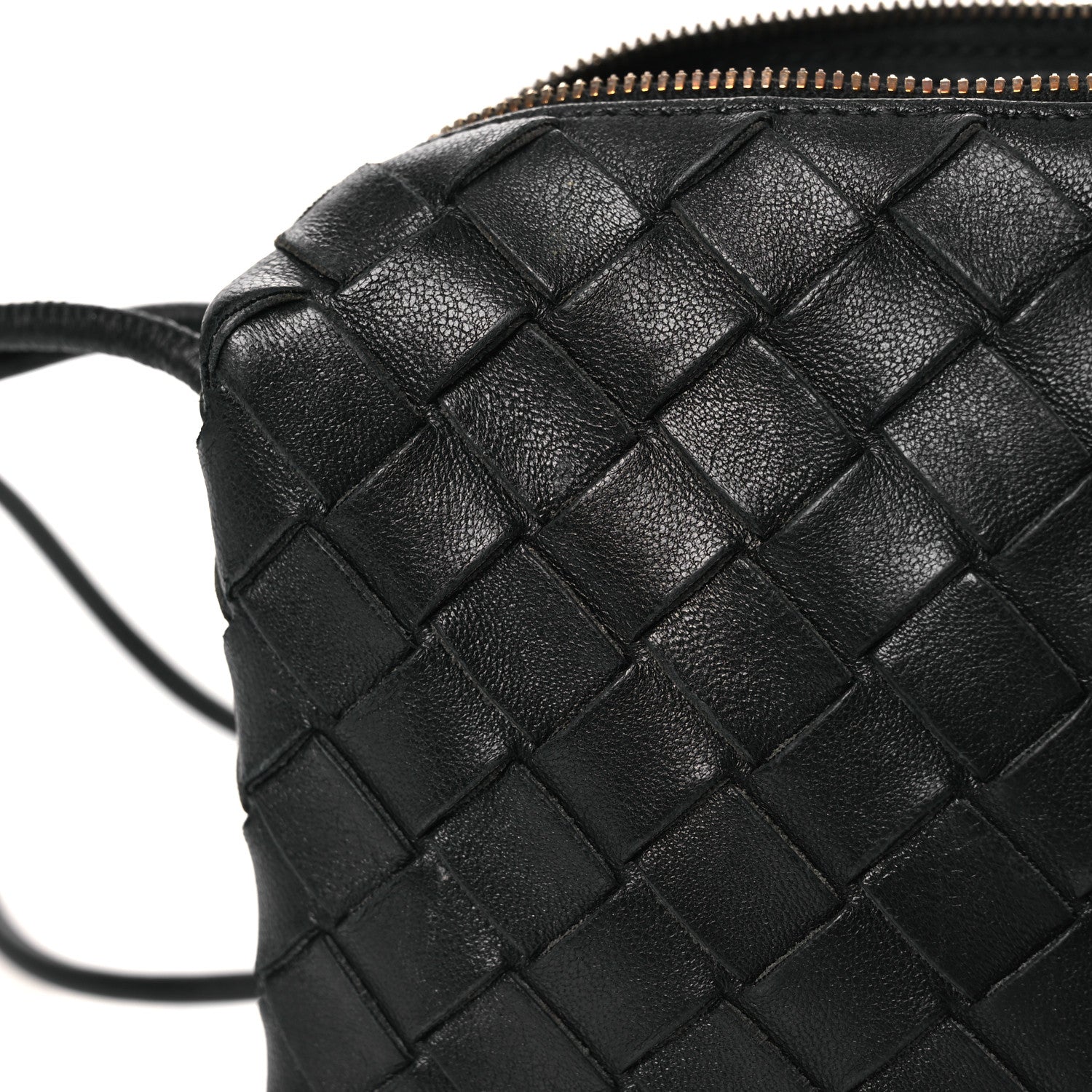 Nappa Intrecciato Mini Loop Camera Bag Black