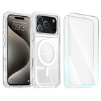 Entronix Bundle Compatible with iPhone 17 Pro Max - [Magnetic] [Clear] Heavy Duty Case & 2 Clear Screen Protectors