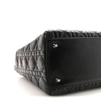 Lambskin Cannage Medium Lady Dior Black