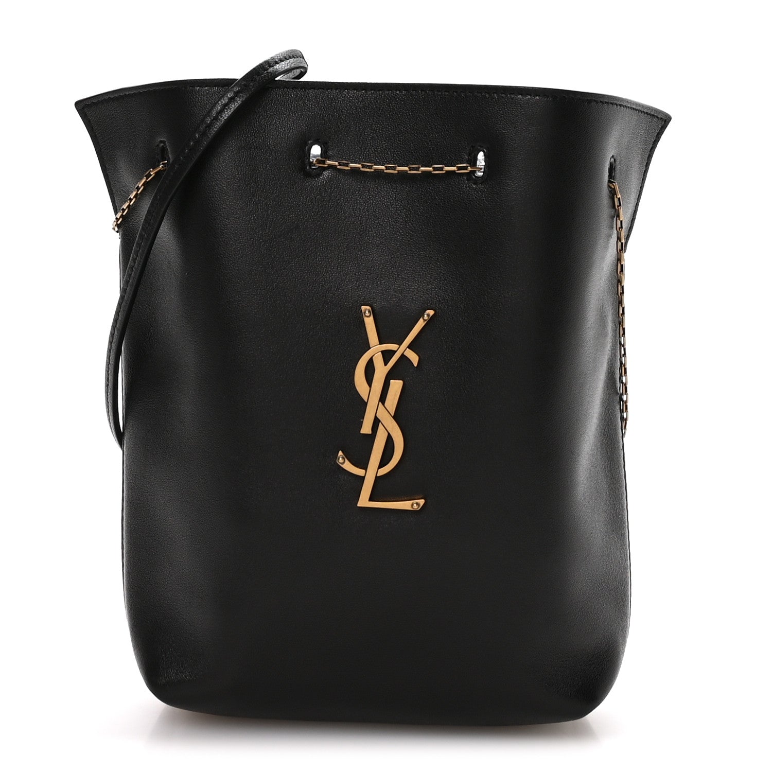 Lambskin Pochon Shoulder Bag Black